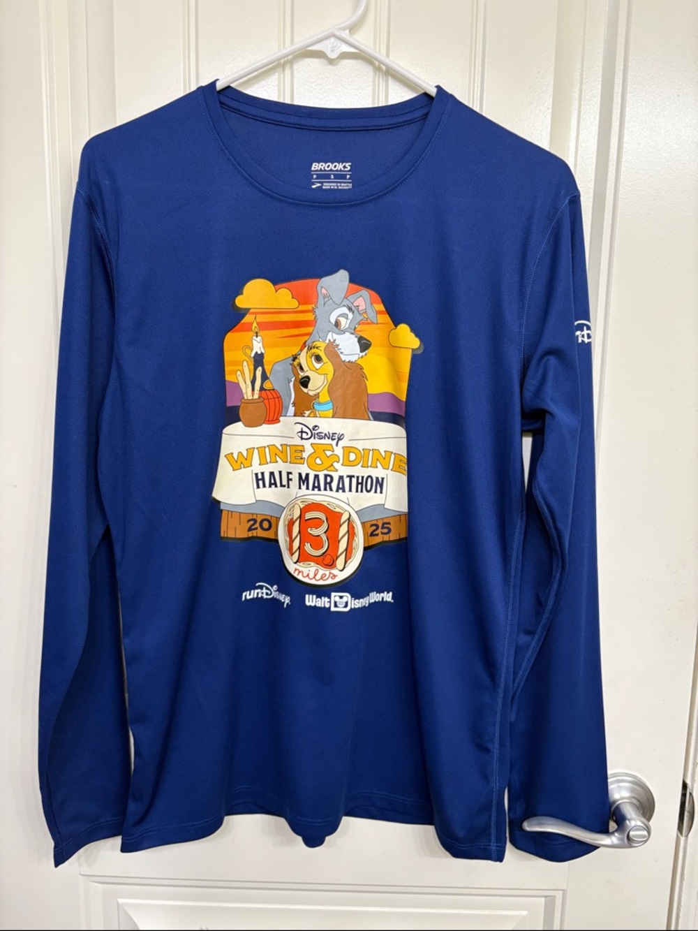 Brooks Royal Blue Disney Wine & Dine Half Marathon Long Sleeve Tee